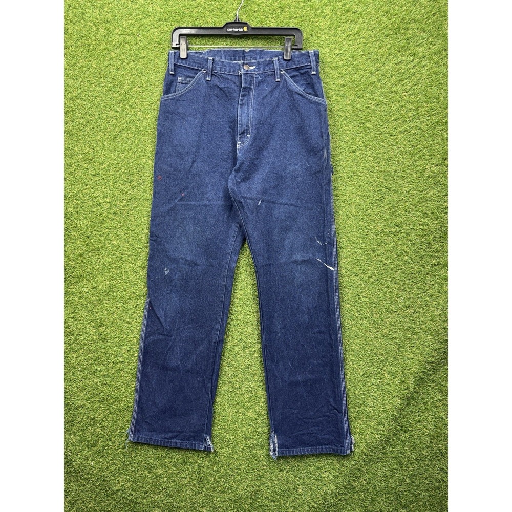 Dickies Carpenter Jeans Mens 34x32 Blue Denim Utility Workwear Skater Pants